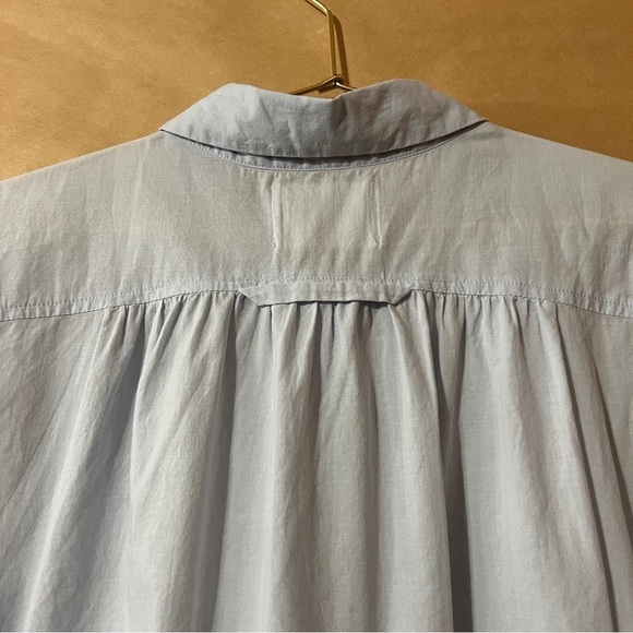 Citizens Of Humanity Penny Blouse Top Cotton Poplin Button Up Shirt Blue Size XL - Picture 10 of 13